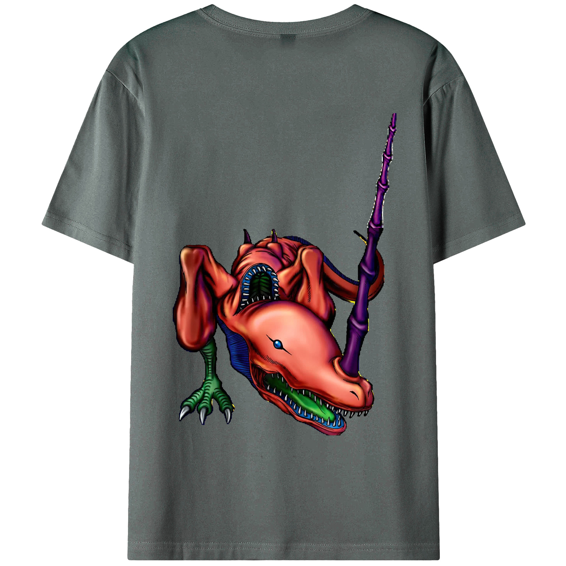 （画像用） 遊☆戯☆王 Yu-Gi-Oh! 綿100％ メンズ半袖Tシャツ（バックプリント） 通気性